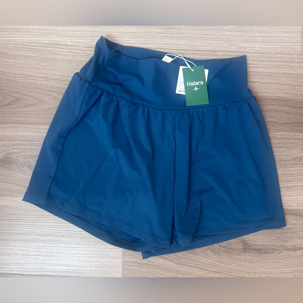 Halara Softlyzero Airy Super High Waisted 2 In 1 InstantCool Yoga Shorts XL Long - Picture 2 of 10